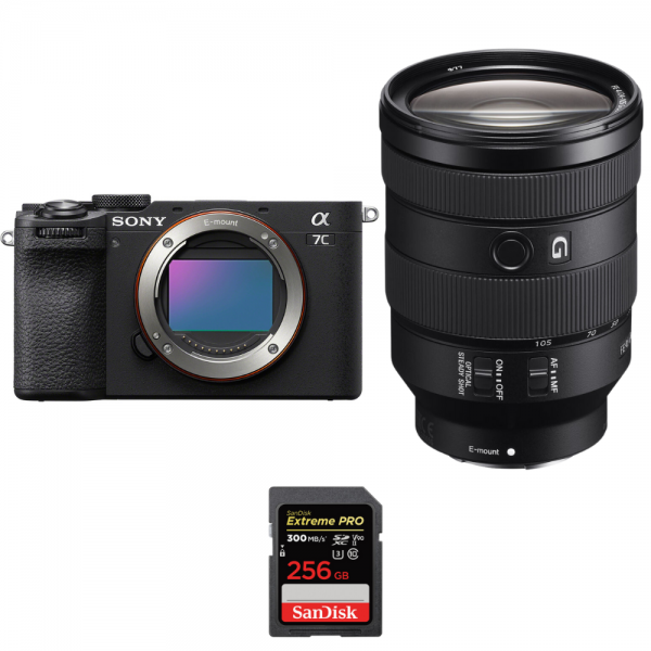 Sony A7C II Noir + FE 24-105mm f/4 G OSS + 1 SanDisk 256GB Extreme PRO UHS-II SDXC 300 MB/s-1