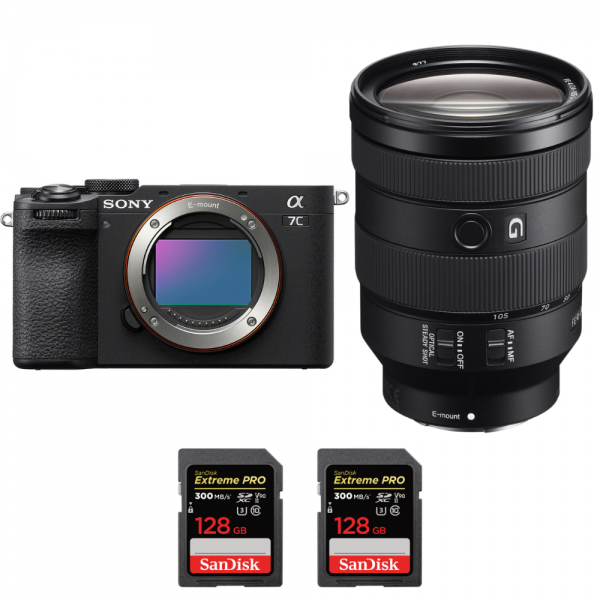 Sony A7C II Black + FE 24-105mm f/4 G OSS + 2 SanDisk 128GB Extreme PRO UHS-II SDXC 300 MB/s-1