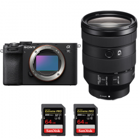 Sony A7C II Black + FE 24-105mm f/4 G OSS + 2 SanDisk 64GB Extreme PRO UHS-II SDXC 300 MB/s-1