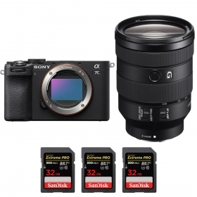 Sony A7C II Black + FE 24-105mm f/4 G OSS + 3 SanDisk 32GB Extreme PRO UHS-II SDXC 300 MB/s-1