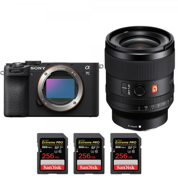 Sony A7C II Noir + FE 35mm f/1.4 GM + 3 SanDisk 256GB Extreme PRO UHS-II SDXC 300 MB/s-1