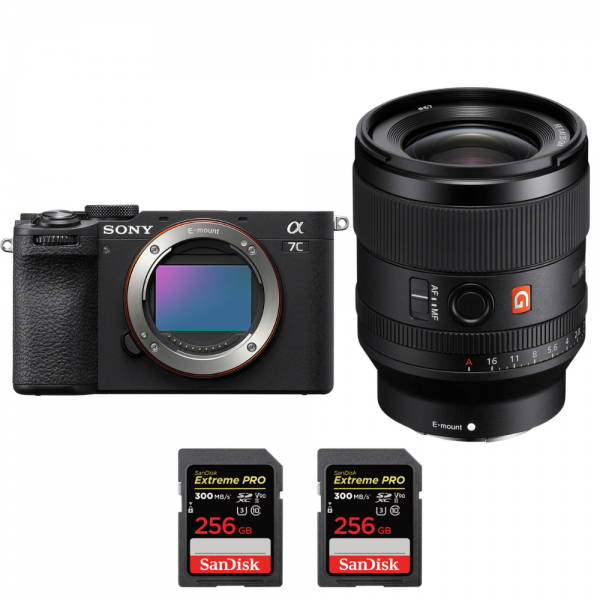 Sony A7C II Negro + FE 35mm f/1.4 GM + 2 SanDisk 256GB Extreme PRO UHS-II SDXC 300 MB/s-1