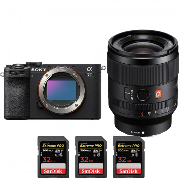 Sony A7C II Negro + FE 35mm f/1.4 GM + 3 SanDisk 32GB Extreme PRO UHS-II SDXC 300 MB/s-1