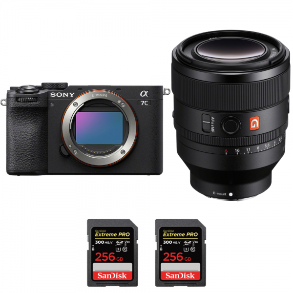 Sony A7C II Negro + FE 50mm f/1.2 GM + 2 SanDisk 256GB Extreme PRO UHS-II SDXC 300 MB/s|MCZ DIRECT