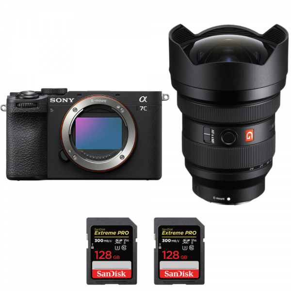 Sony A7C II Black + FE 12-24mm f/2.8 GM + 2 SanDisk 128GB Extreme PRO UHS-II SDXC 300 MB/s|MCZ DIRECT