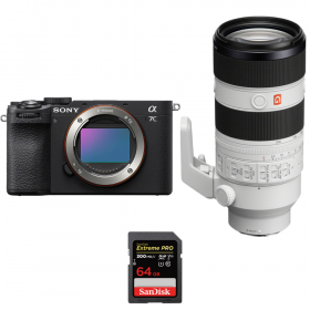 Sony A7C II Black + FE 70-200mm f/2.8 GM OSS II + 1 SanDisk 64GB Extreme PRO UHS-II SDXC 300 MB/s-1