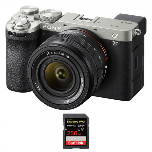 Sony A7C II Silver + FE 28-60mm f/4-5.6 + 1 SanDisk 256GB Extreme PRO UHS-II SDXC 300 MB/s|MCZ DIRECT