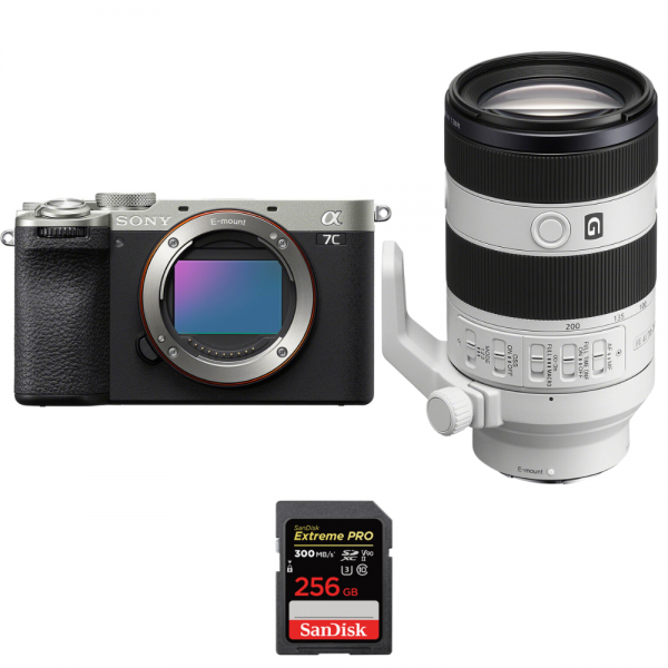 Sony A7C II Silver + FE 70-200mm f/4 Macro G OSS II + 1 SanDisk 256GB Extreme PRO UHS-II SDXC 300 MB/s-1