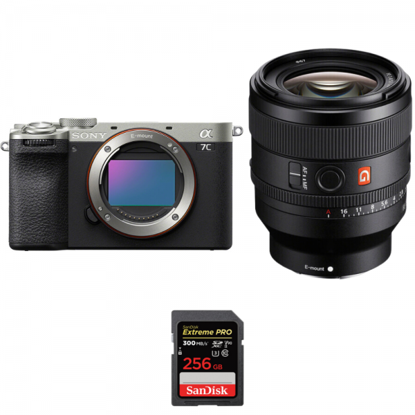 Sony A7C II Silver + FE 50mm f/1.4 GM + 1 SanDisk 256GB Extreme PRO UHS-II SDXC 300 MB/s-1