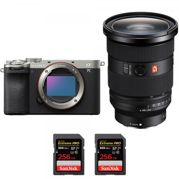 Sony A7C II Silver + FE 24-70mm f/2.8 GM II + 2 SanDisk 256GB Extreme PRO UHS-II SDXC 300 MB/s-1