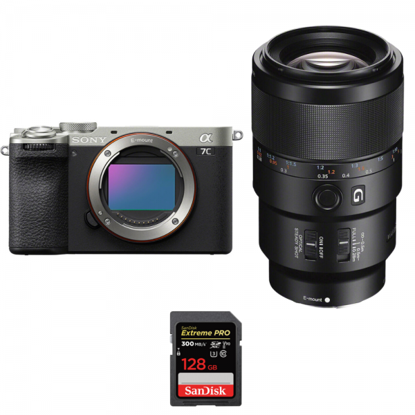 Sony A7C II Silver + FE 90mm f/2.8 Macro G OSS + 1 SanDisk 128GB Extreme PRO UHS-II SDXC 300 MB/s-1