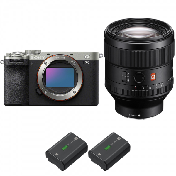 Sony A7C II Silver + FE 85mm f/1.4 GM + 2 Sony NP-FZ100|MCZ DIRECT