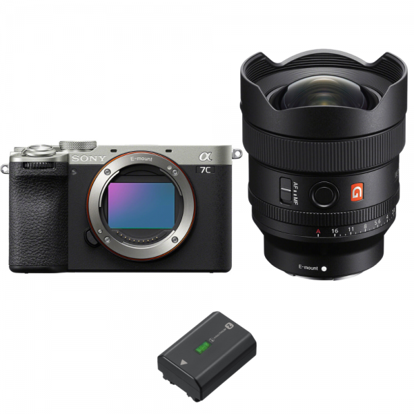 Sony A7C II Silver + FE 14mm f/1.8 GM + 1 Sony NP-FZ100|MCZ DIRECT