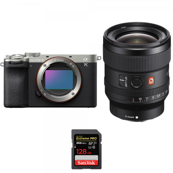 Sony A7C II Silver + FE 24mm f/1.4 GM + 1 SanDisk 128GB Extreme PRO UHS-II SDXC 300 MB/s-1