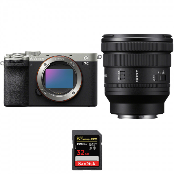 Sony A7C II Silver + FE PZ 16-35mm f/4 G + 1 SanDisk 32GB Extreme PRO UHS-II SDXC 300 MB/s-1