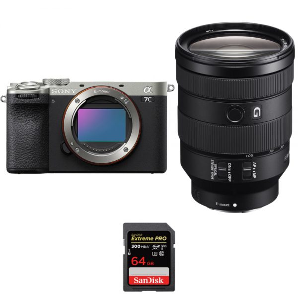 Sony A7C II Silver + FE 24-105mm f/4 G OSS + 1 SanDisk 64GB Extreme PRO UHS-II SDXC 300 MB/s-1