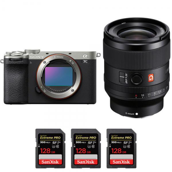 Sony A7C II Silver + FE 35mm f/1.4 GM + 3 SanDisk 128GB Extreme PRO UHS-II SDXC 300 MB/s-1