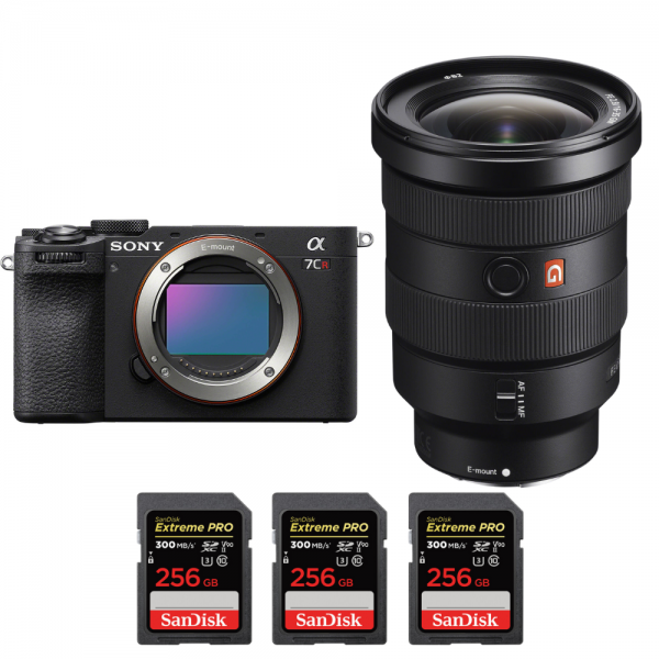 Sony A7CR Noir + FE 16-35mm f/2.8 GM + 3 SanDisk 256GB Extreme PRO UHS-II SDXC 300 MB/s - Appareil Photo Hybride|MCZ DIRECT