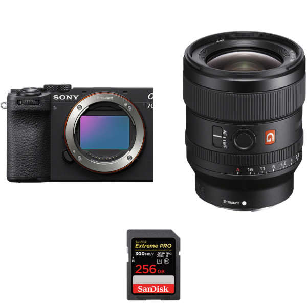 Sony A7CR Black + FE 24mm f/1.4 GM + 1 SanDisk 256GB Extreme PRO UHS-II SDXC 300 MB/s-1