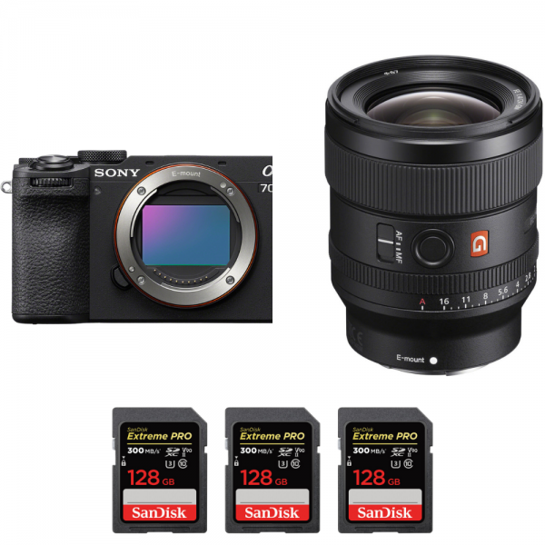 Sony A7CR Negro + FE 24mm f/1.4 GM + 3 SanDisk 128GB Extreme PRO UHS-II SDXC 300 MB/s-1