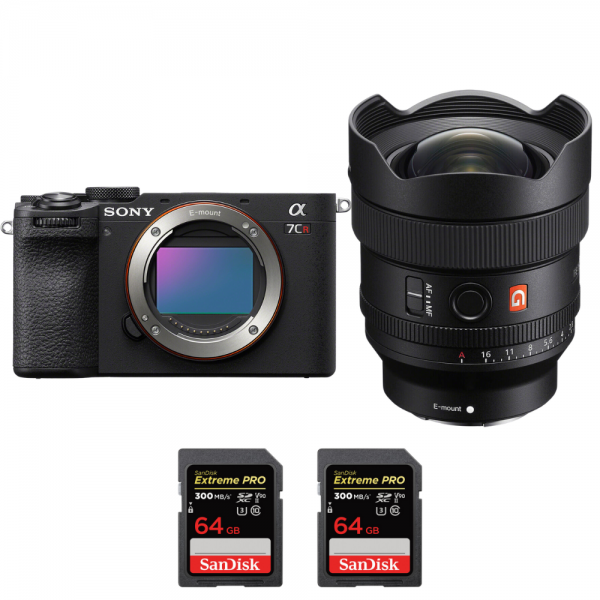 Sony A7CR Negro + FE 14mm f/1.8 GM + 2 SanDisk 64GB Extreme PRO UHS-II SDXC 300 MB/s|MCZ DIRECT