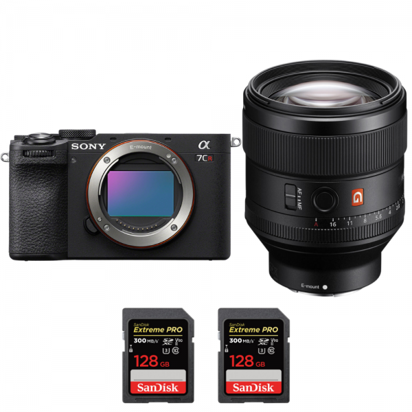 Sony A7CR Negro + FE 85mm f/1.4 GM + 2 SanDisk 128GB Extreme PRO UHS-II SDXC 300 MB/s|MCZ DIRECT