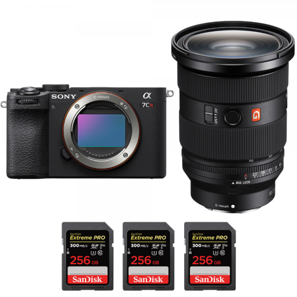 Sony A7CR Black + FE 24-70mm f/2.8 GM II + 3 SanDisk 256GB Extreme PRO UHS-II SDXC 300 MB/s-1