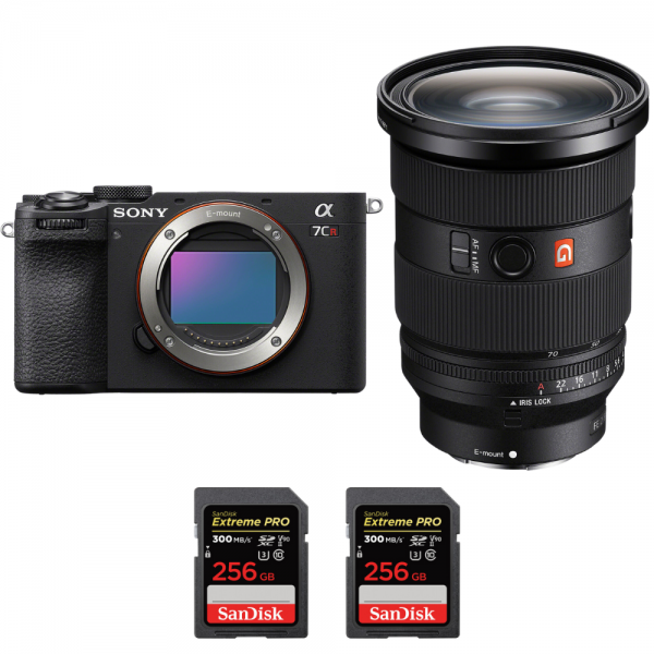 Sony A7CR Black + FE 24-70mm f/2.8 GM II + 2 SanDisk 256GB Extreme PRO UHS-II SDXC 300 MB/s-1