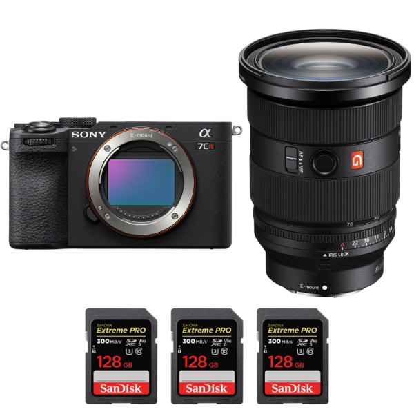 Sony A7CR Black + FE 24-70mm f/2.8 GM II + 3 SanDisk 128GB Extreme PRO UHS-II SDXC 300 MB/s|MCZ DIRECT