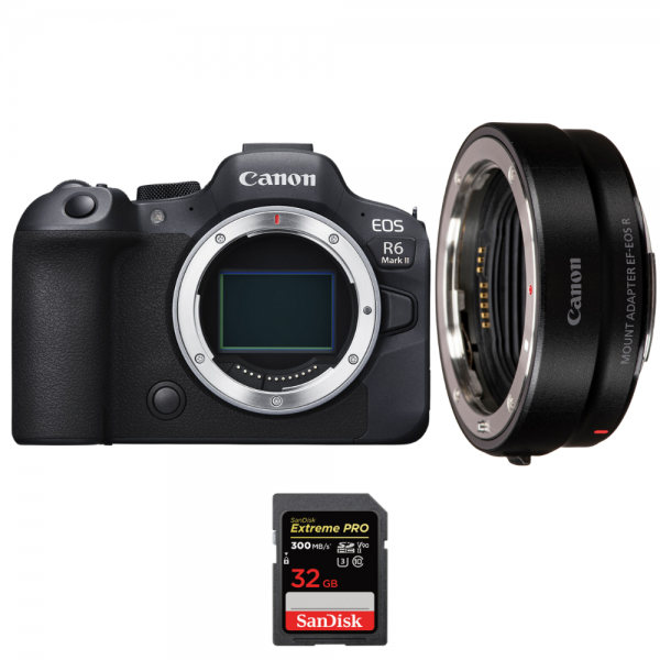 Canon EOS R6 Mark II + EF-EOS R + 1 SanDisk 32GB Extreme PRO UHS-II SDXC 300 MB/s-1