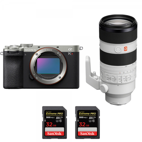 Sony A7CR Silver + FE 70-200mm f/2.8 GM OSS II + 2 SanDisk 32GB Extreme PRO UHS-II SDXC 300 MB/s|MCZ DIRECT