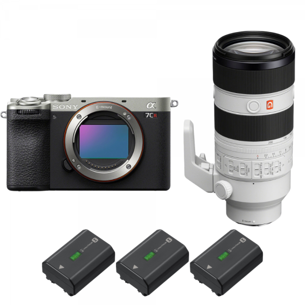 Sony A7CR Silver + FE 70-200mm f/2.8 GM OSS II + 3 Sony NP-FZ100|MCZ DIRECT