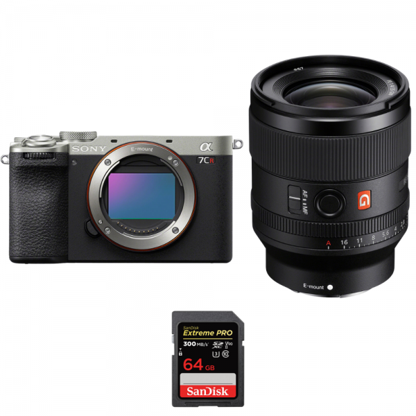 Sony A7CR Silver + FE 35mm f/1.4 GM + 1 SanDisk 64GB Extreme PRO UHS-II SDXC 300 MB/s - Appareil Photo Hybride|MCZ DIRECT