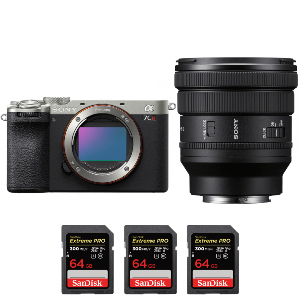 Sony A7CR Silver + FE PZ 16-35mm f/4 G + 3 SanDisk 64GB Extreme PRO UHS-II SDXC 300 MB/s-1