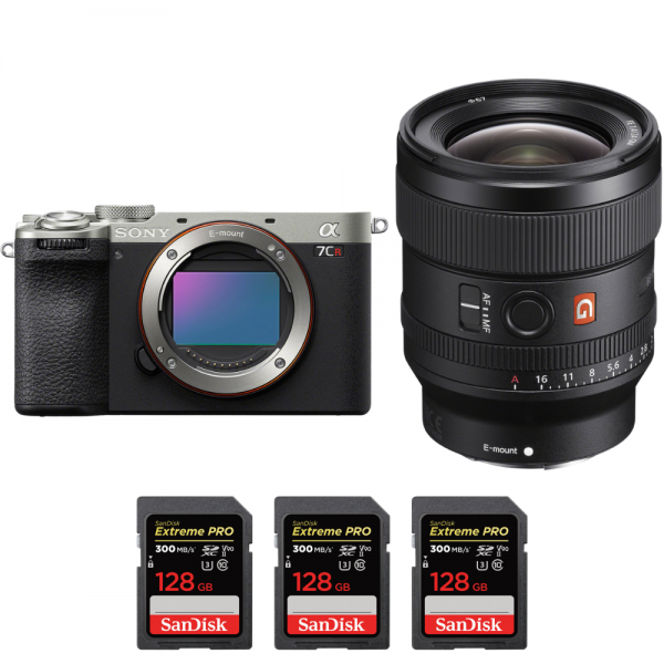 Sony A7CR Silver + FE 24mm f/1.4 GM + 3 SanDisk 128GB Extreme PRO UHS-II SDXC 300 MB/s - Appareil Photo Hybride|MCZ DIRECT