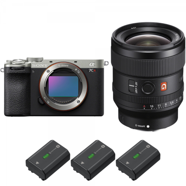 Sony A7CR Silver + FE 24mm f/1.4 GM + 3 Sony NP-FZ100|MCZ DIRECT