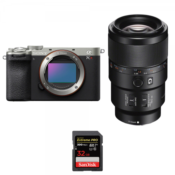 Sony A7CR Silver + FE 90mm f/2.8 Macro G OSS + 1 SanDisk 32GB Extreme PRO UHS-II SDXC 300 MB/s-1