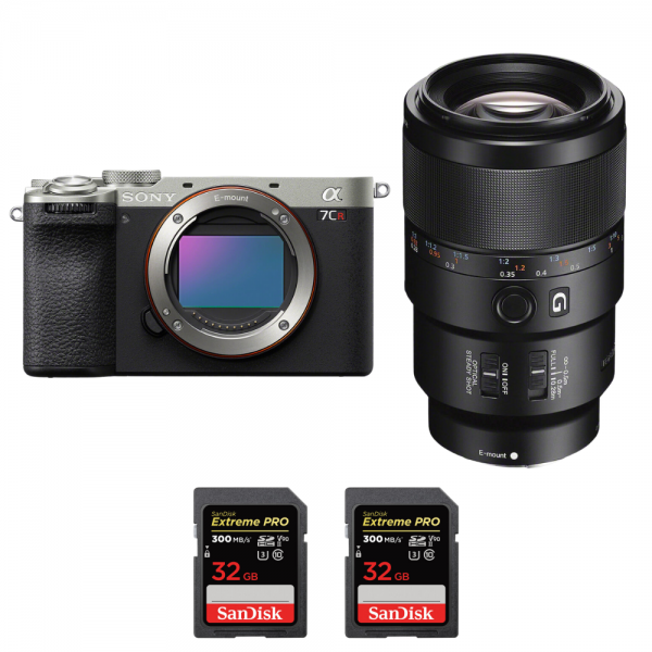 Sony A7CR Silver + FE 90mm f/2.8 Macro G OSS + 2 SanDisk 32GB Extreme PRO UHS-II SDXC 300 MB/s-1