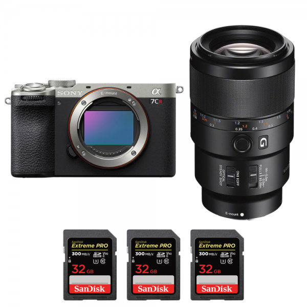 Sony A7CR Silver + FE 90mm f/2.8 Macro G OSS + 3 SanDisk 32GB Extreme PRO UHS-II SDXC 300 MB/s-1