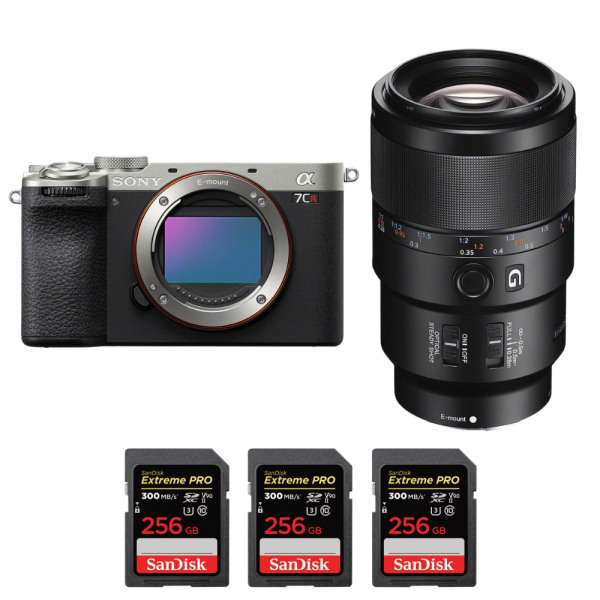 Sony A7CR Silver + FE 90mm f/2.8 Macro G OSS + 3 SanDisk 256GB Extreme PRO UHS-II SDXC 300 MB/s-1