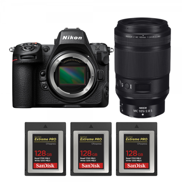 Nikon Z8 + Z MC 105mm f/2.8 VR S Macro + 3 SanDisk 128GB Extreme PRO CFexpress Type B|MCZ DIRECT