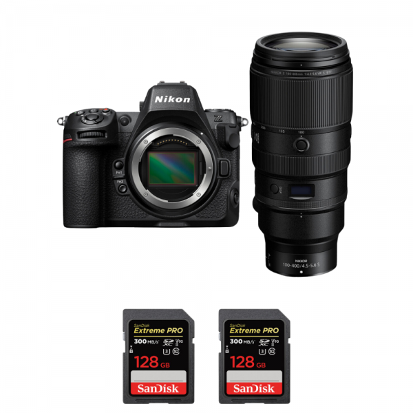 Nikon Z8 + Z 100-400mm f/4.5-5.6 VR S + 2 SanDisk 128GB Extreme PRO UHS-II SDXC 300 MB/s|MCZ DIRECT