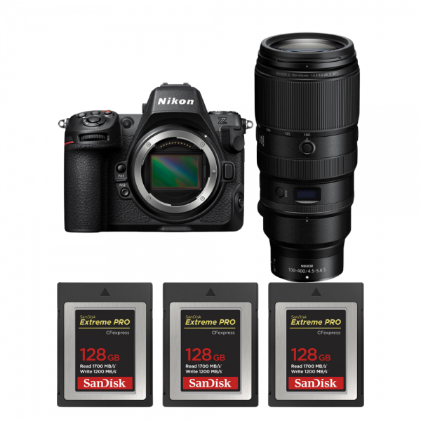 Nikon Z8 + Z 100-400mm f/4.5-5.6 VR S + 3 SanDisk 128GB Extreme PRO CFexpress Type B|MCZ DIRECT