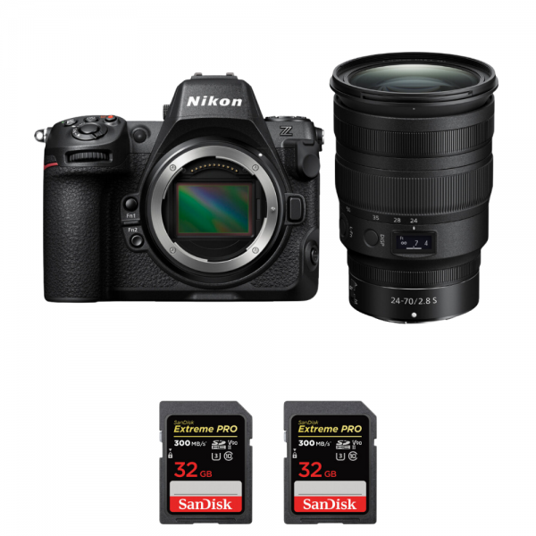 Nikon Z8 + Z 24-70mm f/2.8 S + 2 SanDisk 32GB Extreme PRO UHS-II SDXC 300 MB/s|MCZ DIRECT