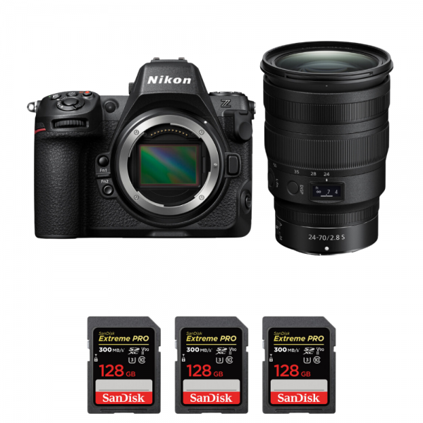 Nikon Z8 + Z 24-70mm f/2.8 S + 3 SanDisk 128GB Extreme PRO UHS-II SDXC 300 MB/s|MCZ DIRECT