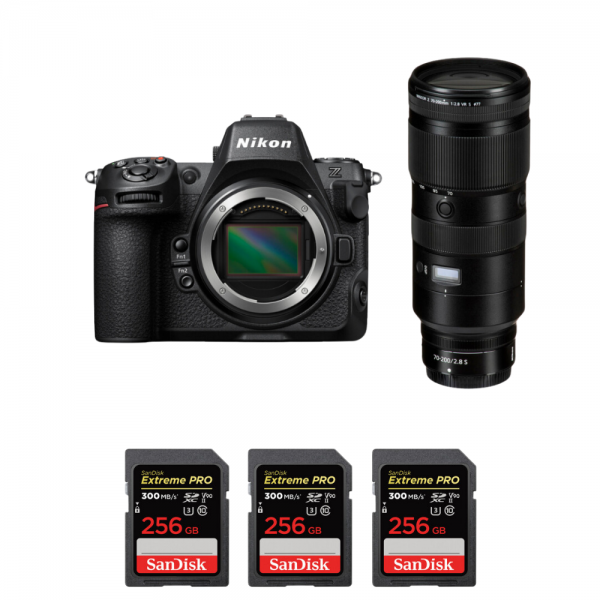 Nikon Z8 + Z 70-200mm f/2.8 VR S + 3 SanDisk 256GB Extreme PRO UHS-II SDXC 300 MB/s|MCZ DIRECT