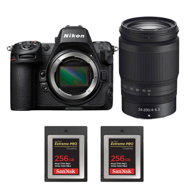 Nikon Z8 + Z 24-200mm f/4-6.3 VR + 2 SanDisk 256GB Extreme PRO CFexpress Type B|MCZ DIRECT