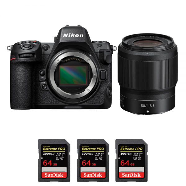 Nikon Z8 + Z 50mm f/1.8 S + 3 SanDisk 64GB Extreme PRO UHS-II SDXC 300 MB/s|MCZ DIRECT