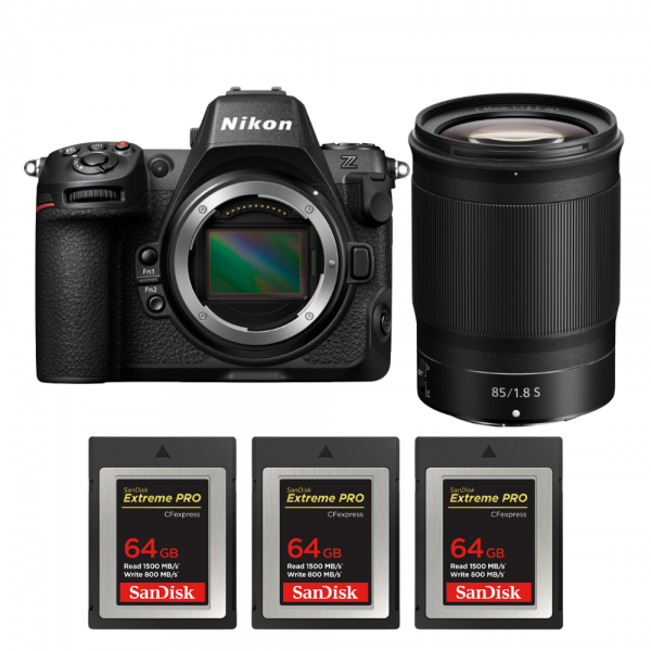 Nikon Z8 + Z 85mm f/1.8 S + 3 SanDisk 64GB Extreme PRO CFexpress Type B|MCZ DIRECT