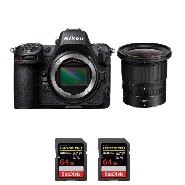 Nikon Z8 + Z 14-30mm f/4 S + 2 SanDisk 64GB Extreme PRO UHS-II SDXC 300 MB/s - Appareil Photo Hybride Plein Format|MCZ DIRECT